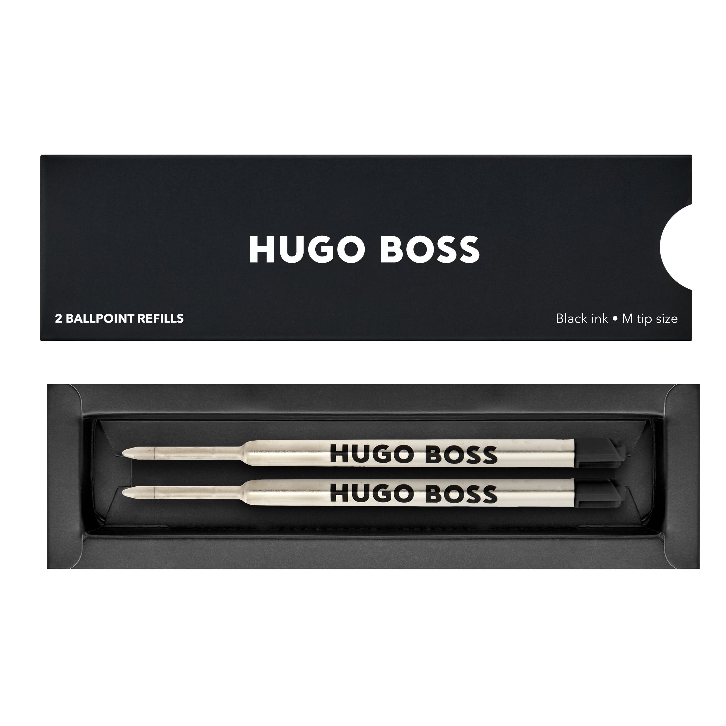 Hugo Boss - 2pk Ballpoint Refill Softline Black Medium