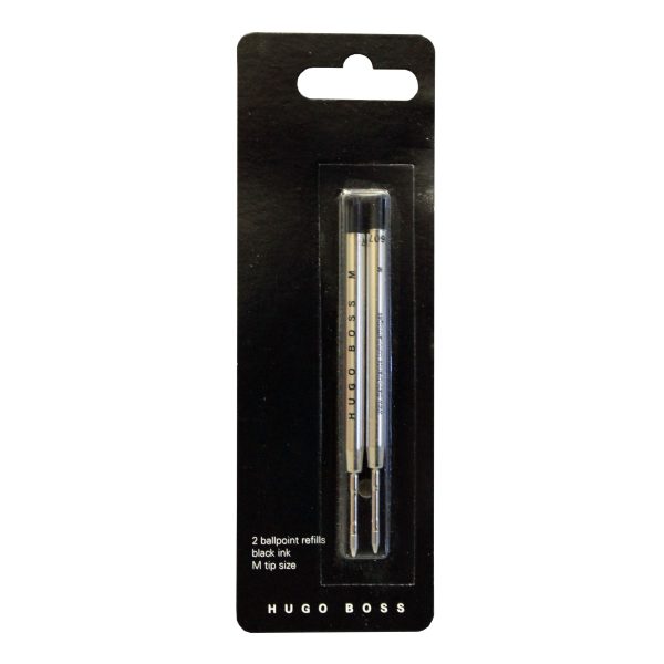 Hugo Boss - 2pk Ballpoint Metal refill Black