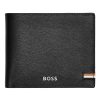 BOSS Trifold Leather Wallet with flap Iconic Black - Image 2