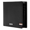 BOSS Trifold Leather Wallet with flap Iconic Black - Image 5