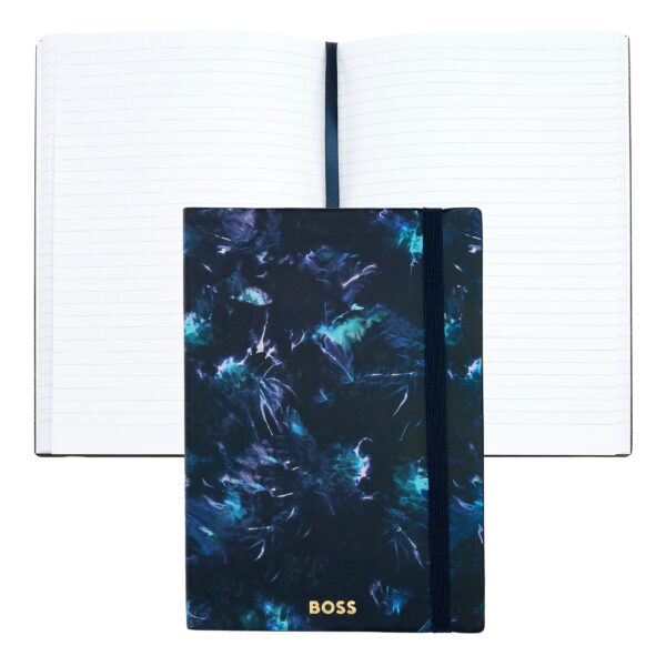 BOSS Notebook A5 Tie-dye Flower Navy Lined - Image 2