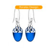 Sabay Mali I Earrings I Rhodium-plated Silver Sapphire Blue