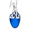Sabay Mali I Earrings I Rhodium-plated Silver Sapphire Blue - Image 2