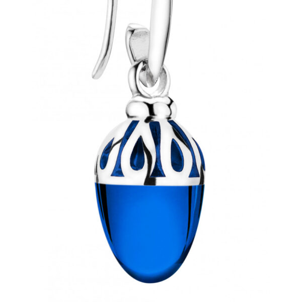 Sabay Mali I Earrings I Rhodium-plated Silver Sapphire Blue - Image 2