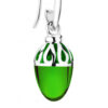 Sabay Mali I Earrings I Rhodium-plated Silver Emerald Green - Image 2