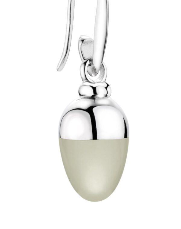 Sabay Suay I Earrings I Rhodium-Plated Silver Moon White - Image 2