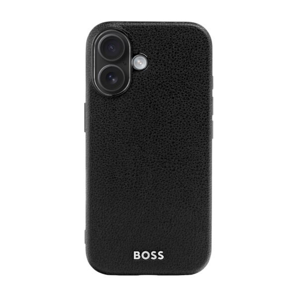 BOSS iPhone 16 Grained Black Case - Image 6