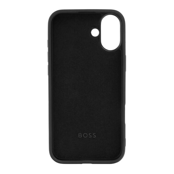 BOSS iPhone 16 Plus Grained Black Case - Image 2