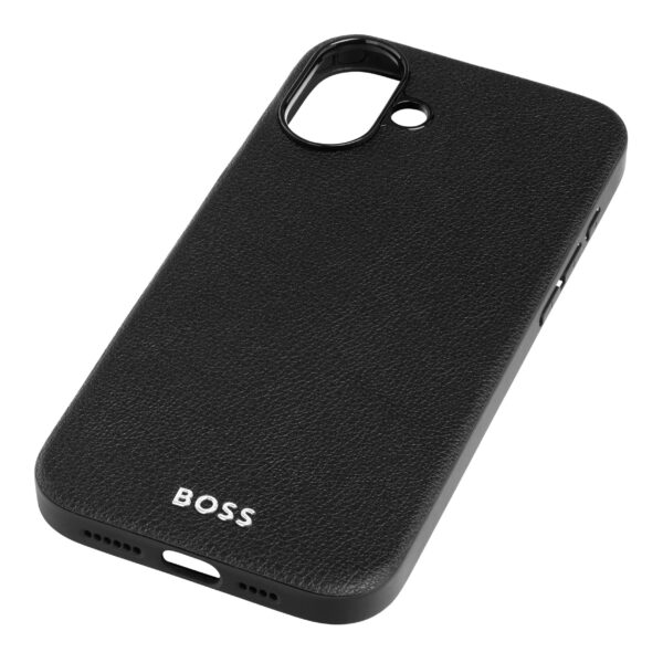 BOSS iPhone 16 Plus Grained Black Case - Image 3