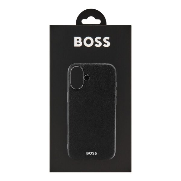 BOSS iPhone 16 Plus Grained Black Case - Image 4