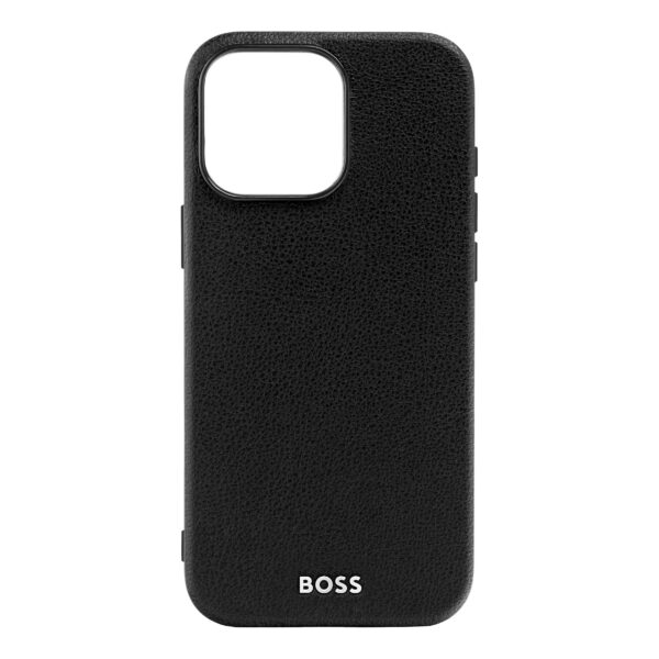 BOSS iPhone 16 Pro Max Grained Black Case