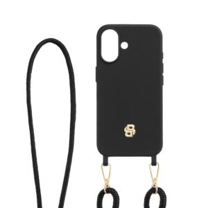 BOSS iPhone 16 Case Double B Black & Gold