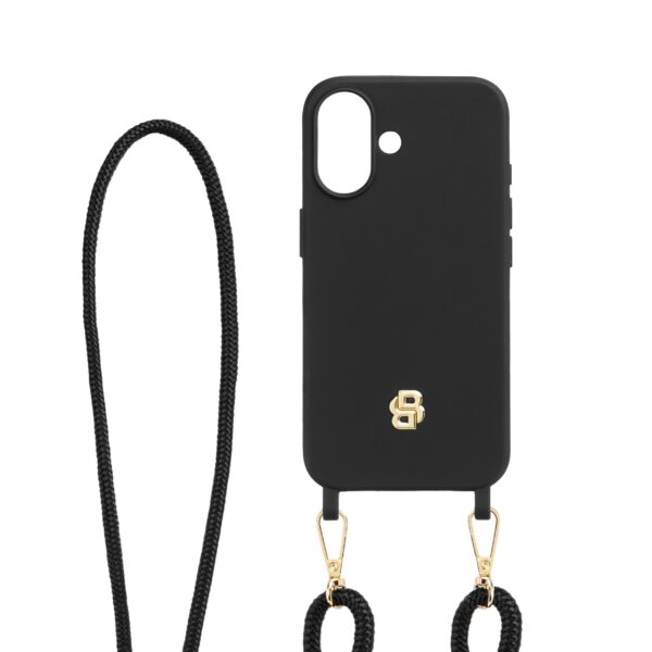 BOSS iPhone 16 Case Double B Black & Gold