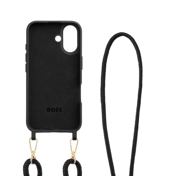 BOSS iPhone 16 Case Double B Black & Gold - Image 2