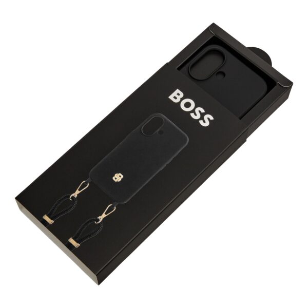 BOSS iPhone 16 Case Double B Black & Gold - Image 4