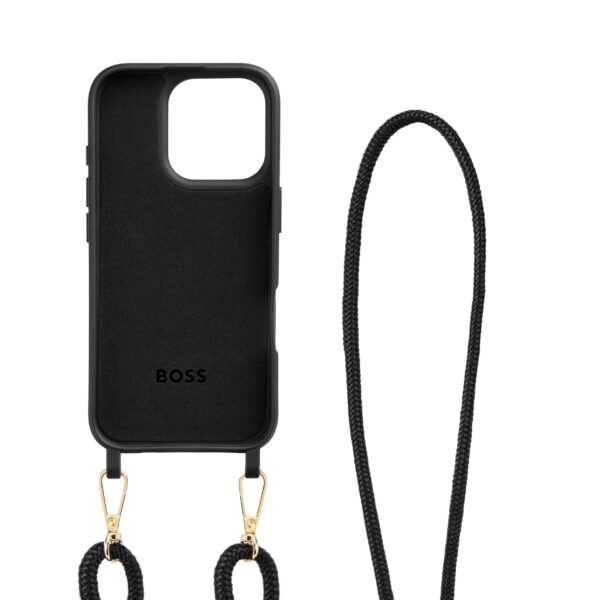 BOSS iPhone 16 Pro Double B Black & Gold Case - Image 2
