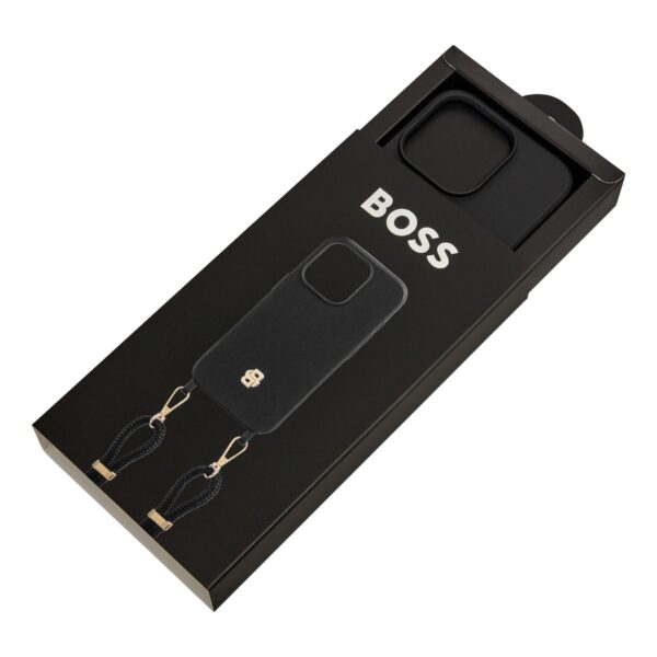 BOSS iPhone 16 Pro Double B Black & Gold Case - Image 4