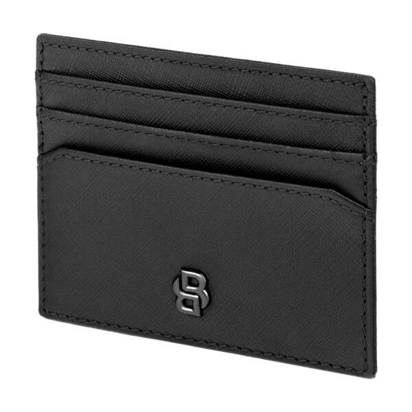 BOSS Card Holder Double B Saffiano Leather Black - Image 5