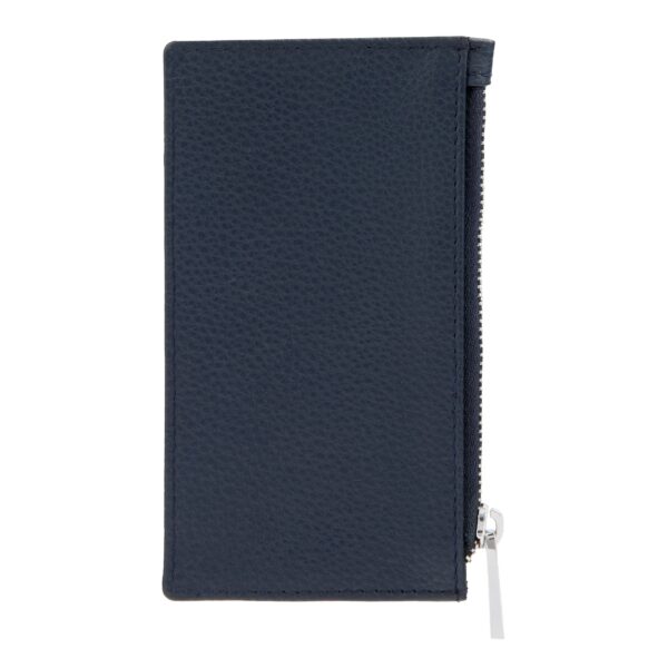 BOSS Leather Card holder zip Classic Grained Navy - Image 3
