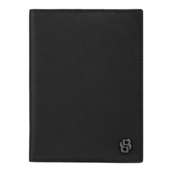 BOSS Passport Holder Saffiano Leather Black - Image 4