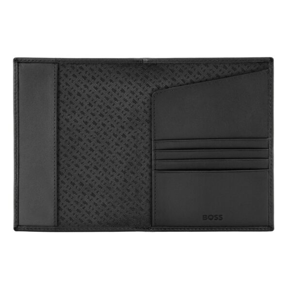 BOSS Passport Holder Saffiano Leather Black - Image 5