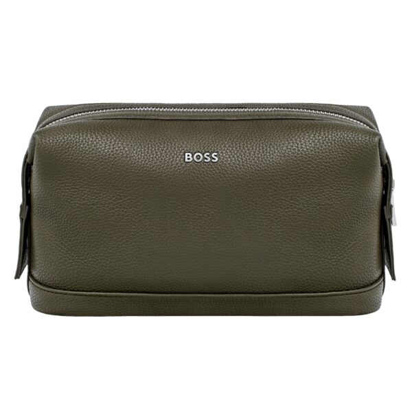 BOSS Classic Grained Khaki Toiletry Bag
