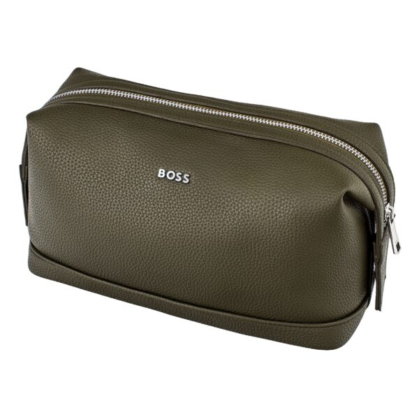 BOSS Classic Grained Khaki Toiletry Bag - Image 5