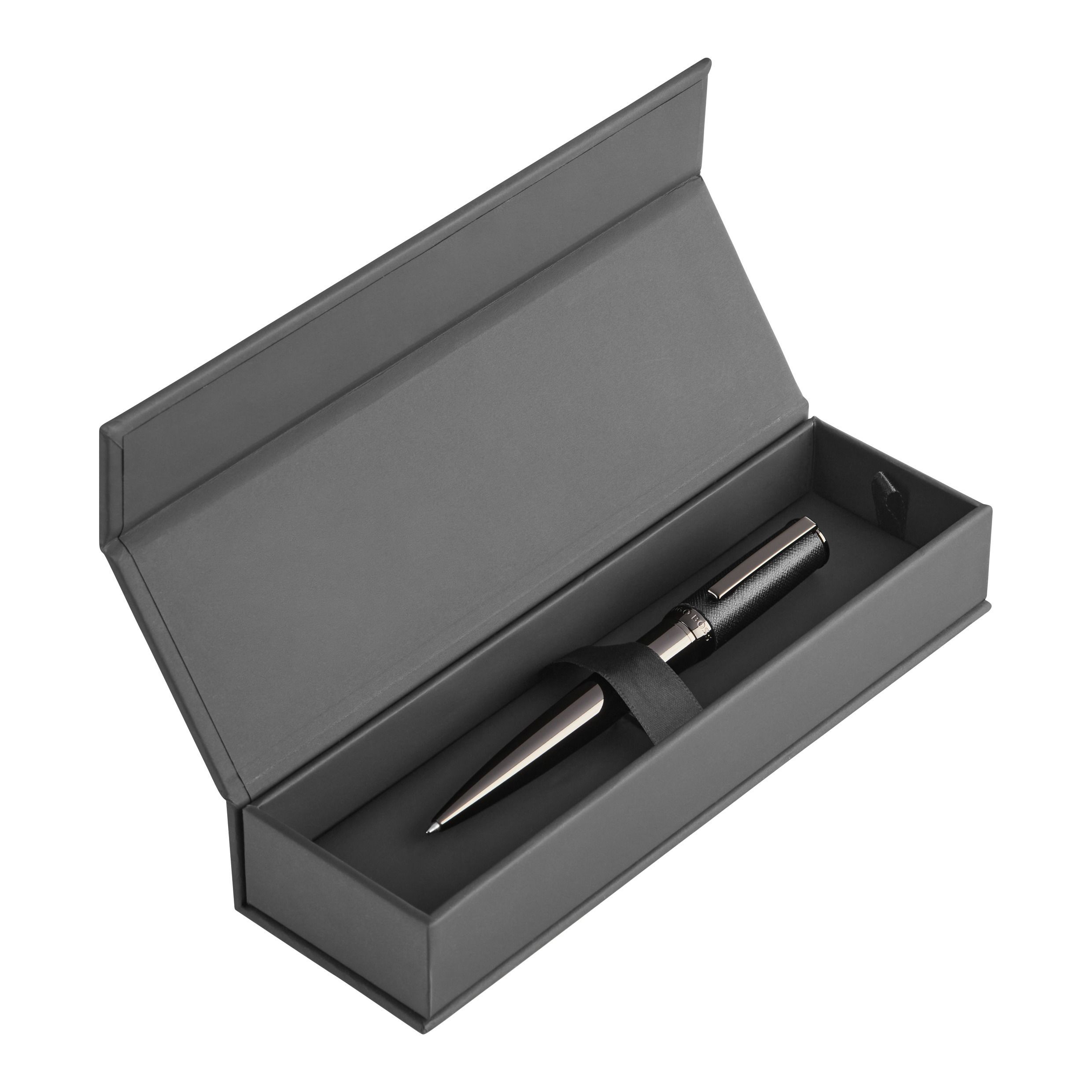 HUGO BOSS Ballpoint Pen Double B Saffiano Black - Image 3
