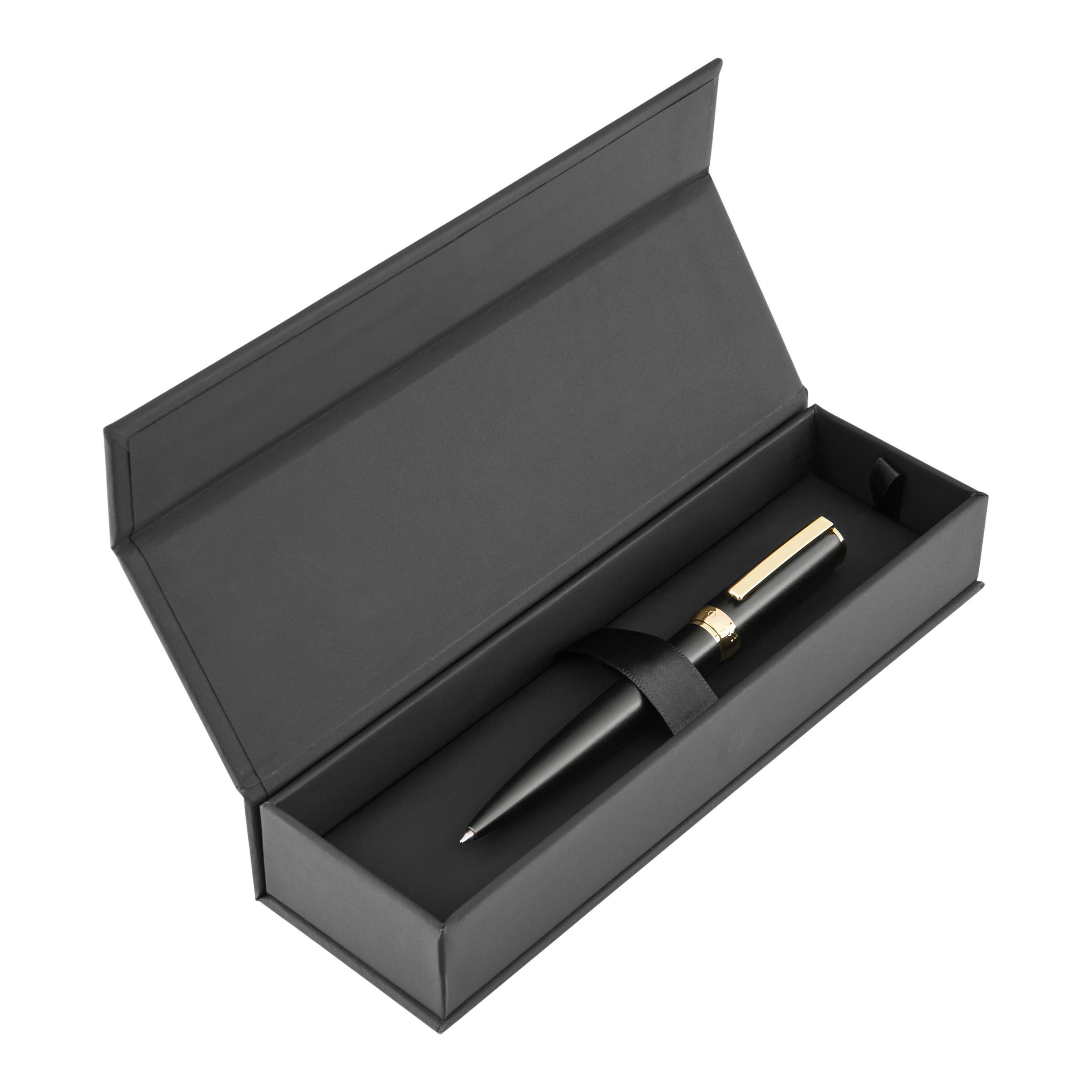 HUGO BOSS Ballpoint pen Arche Double B Black/Gold - Image 4
