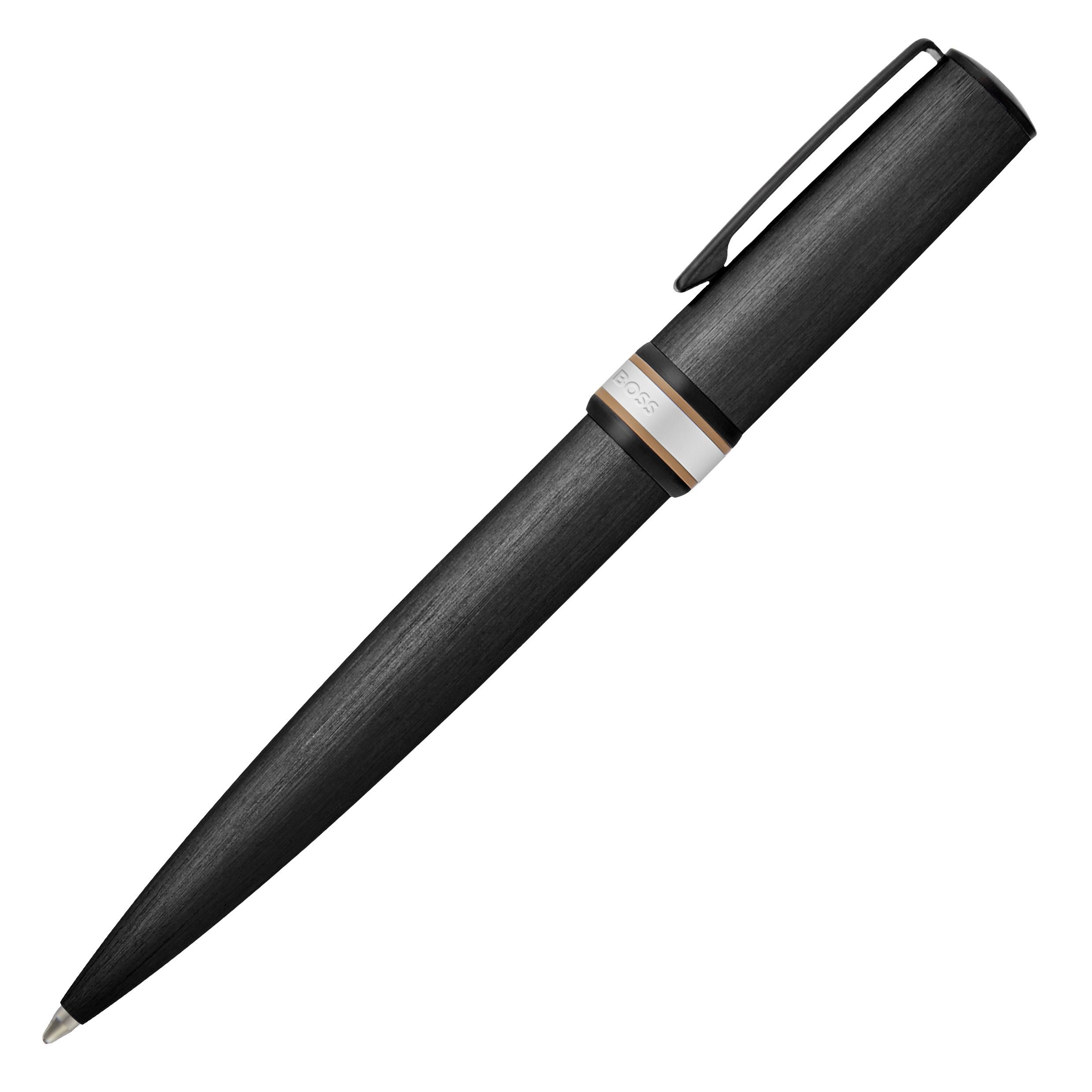 HUGO BOSS Ballpoint Pen Arche Brushed Ring Black - Image 3