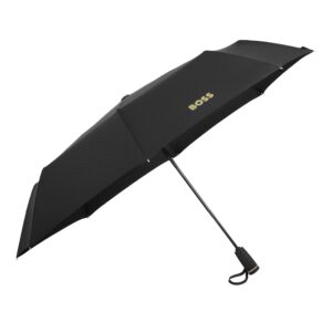 BOSS Pocket Umbrella Double B Black & Gold