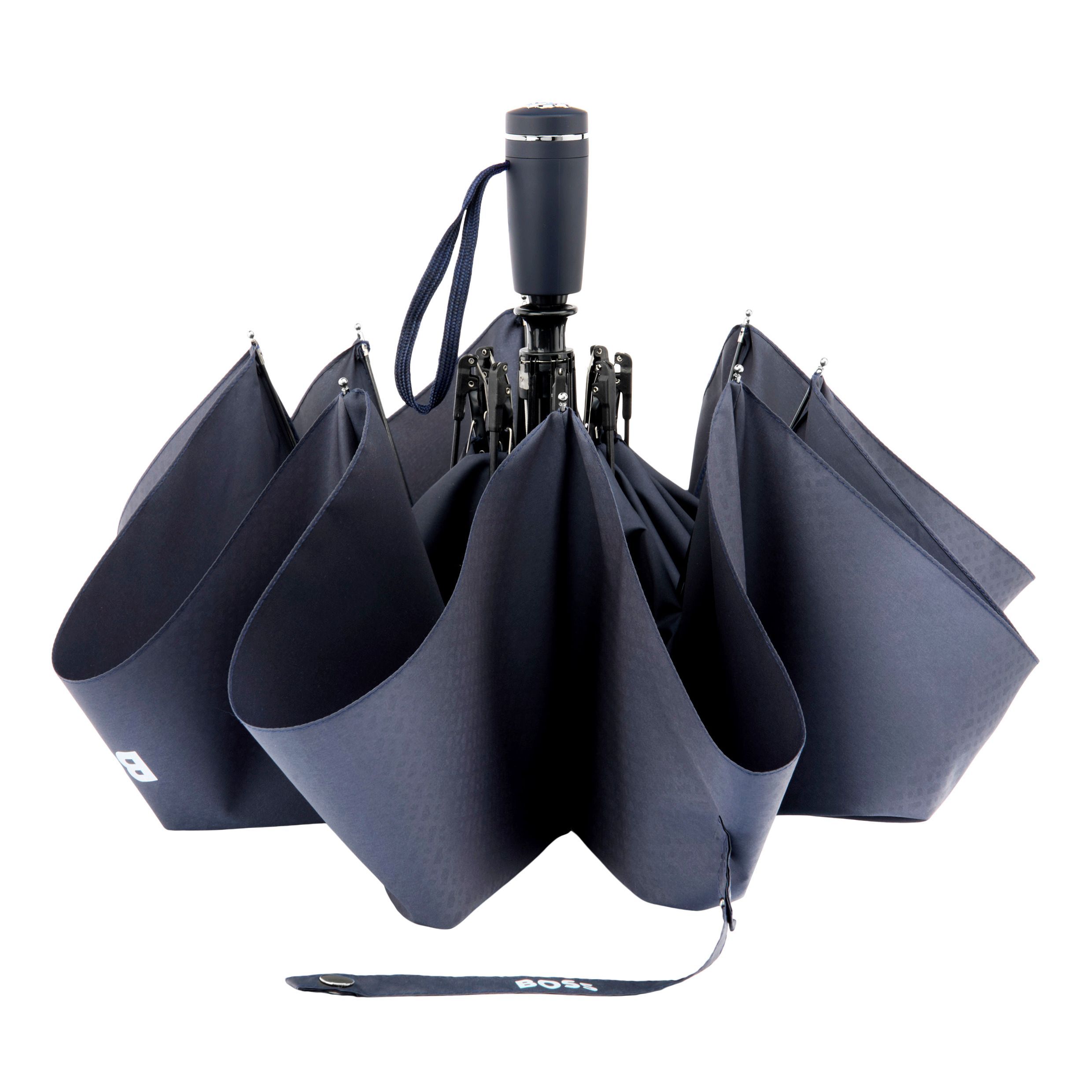 BOSS Pocket Umbrella Double B Navy - Image 3