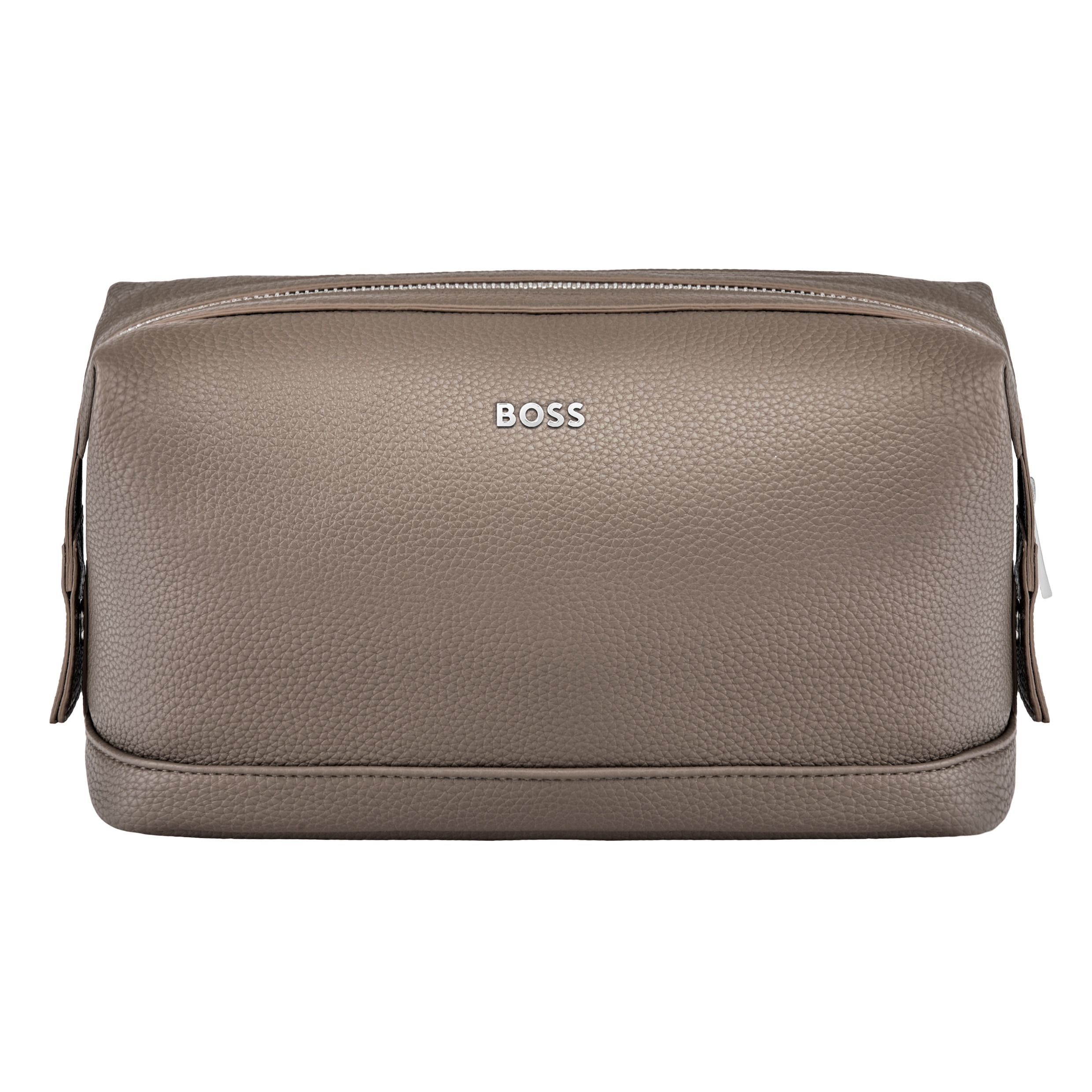 BOSS Toiletry Bag Classic Grained Taupe
