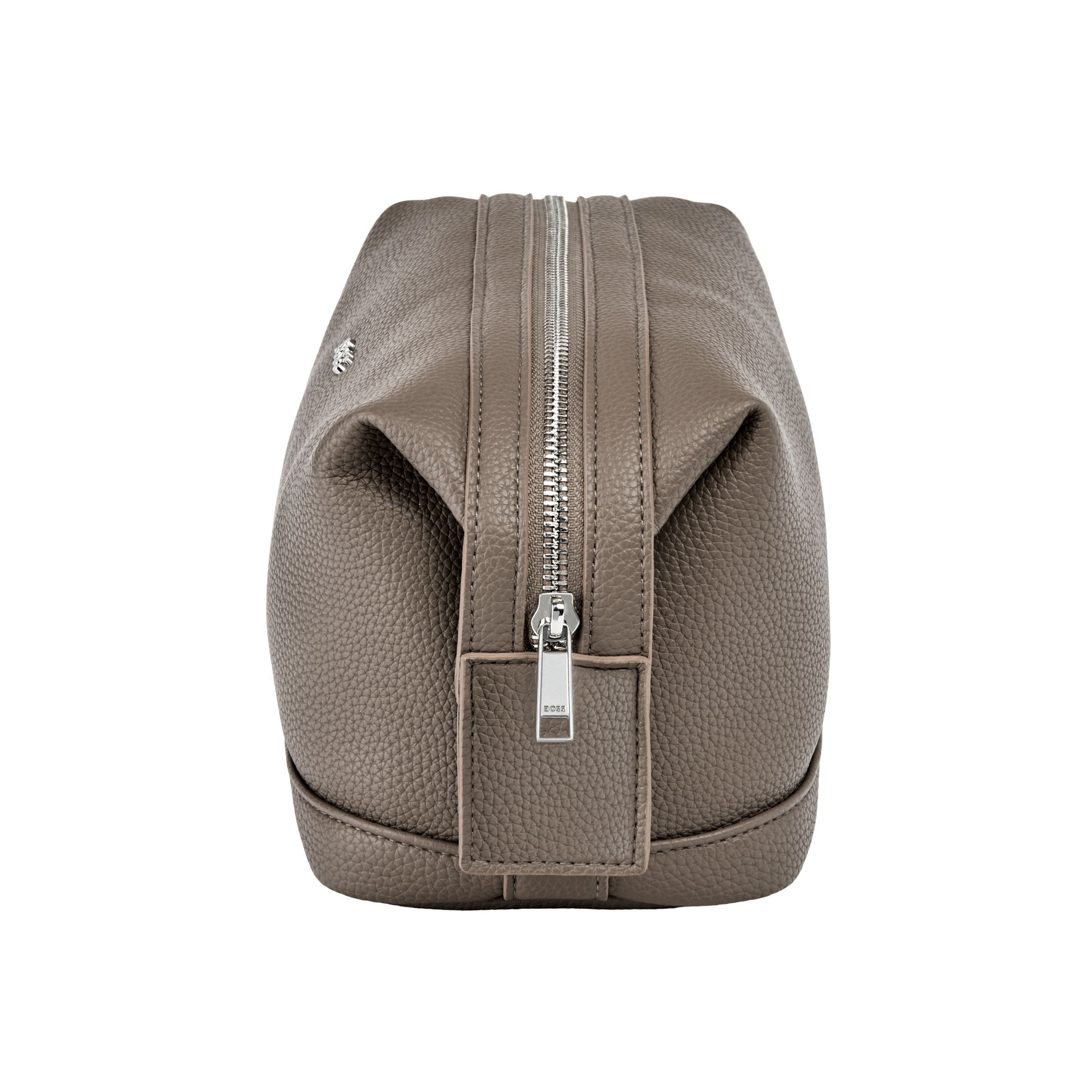 BOSS Toiletry Bag Classic Grained Taupe - Image 3