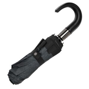 BOSS Pocket Umbrella Chevron Dark Grey  NEW
