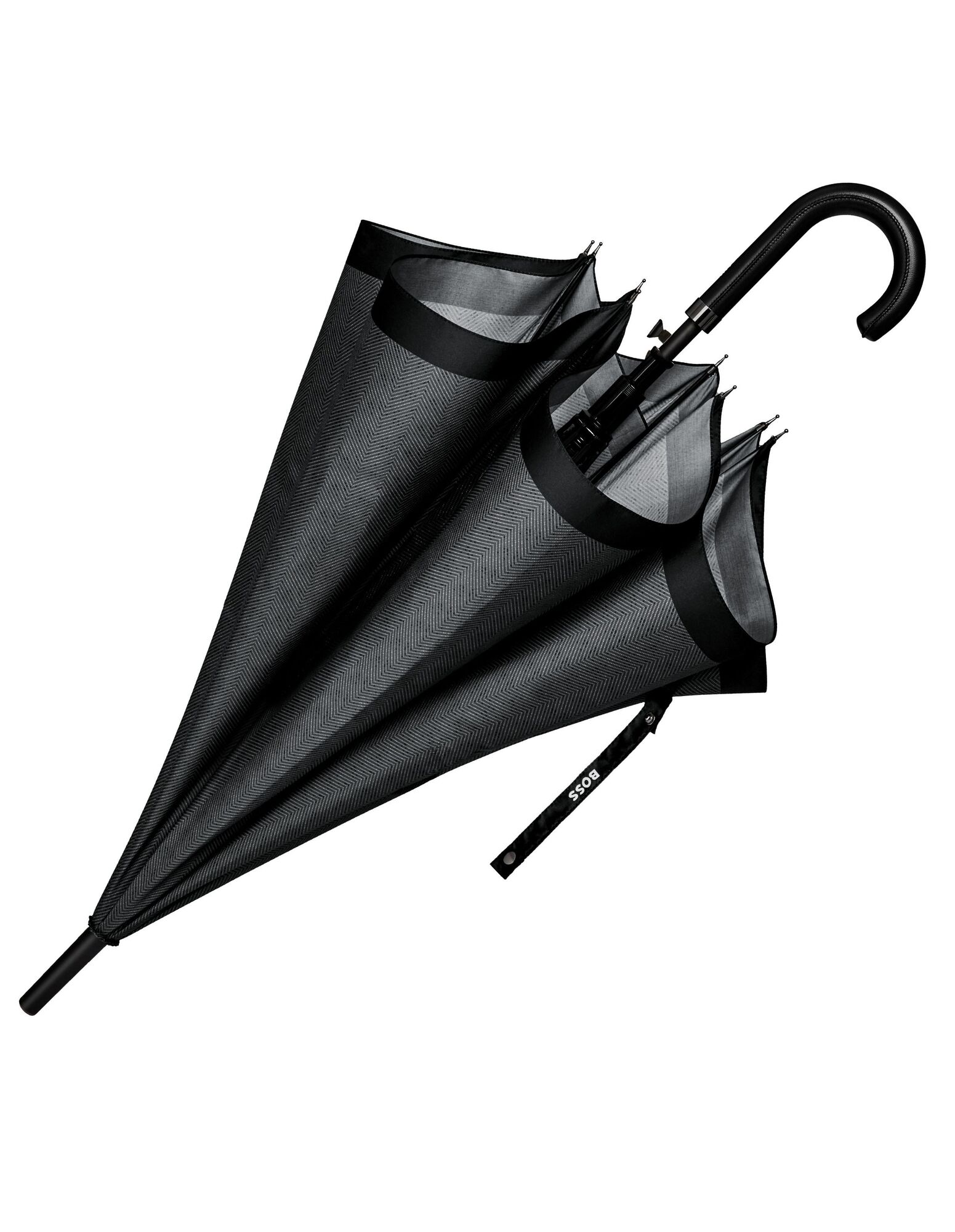 BOSS Golf Umbrella Chevron Dark Grey NEW - Image 2