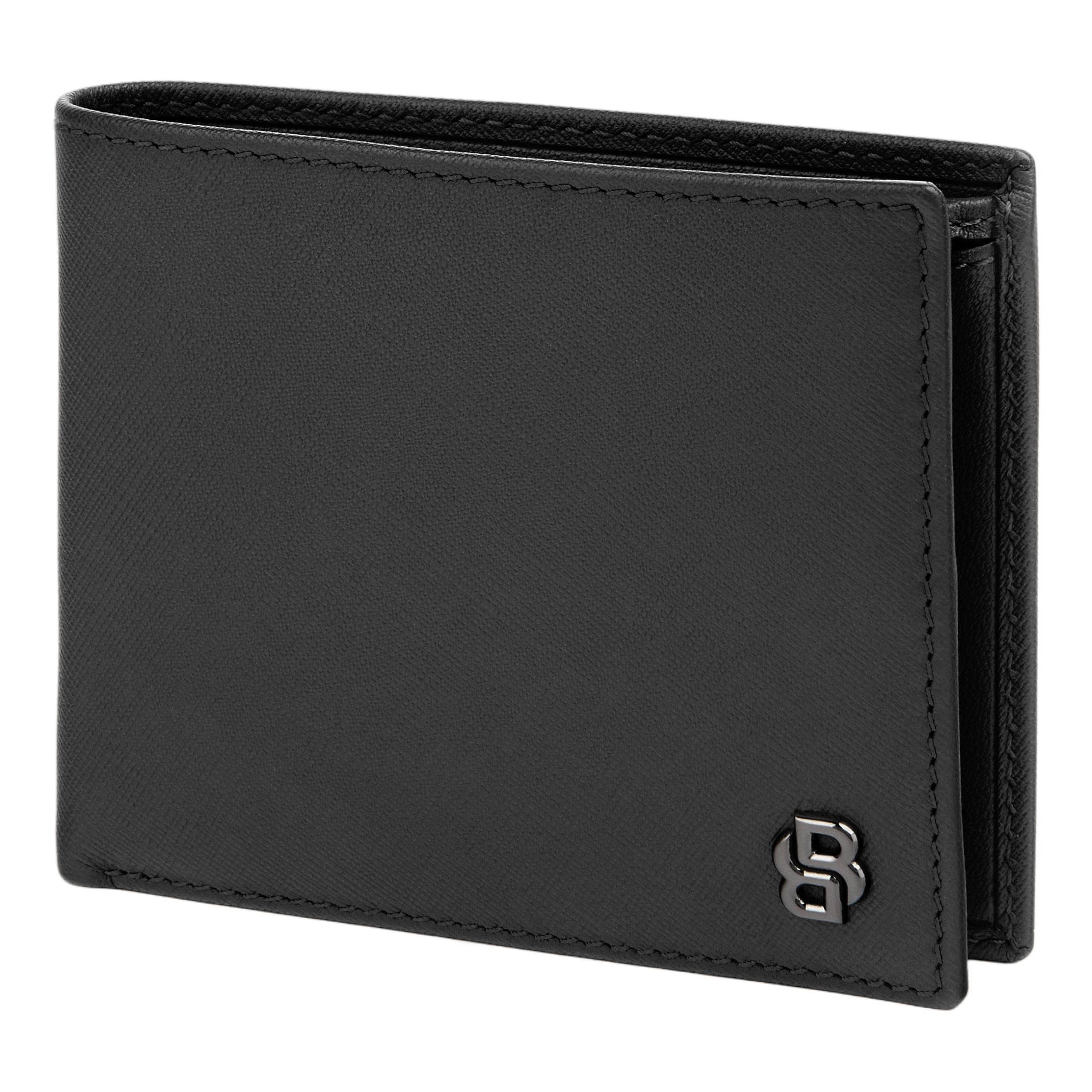 BOSS Money Wallet Double B Saffiano Black Leather NEW - Image 3