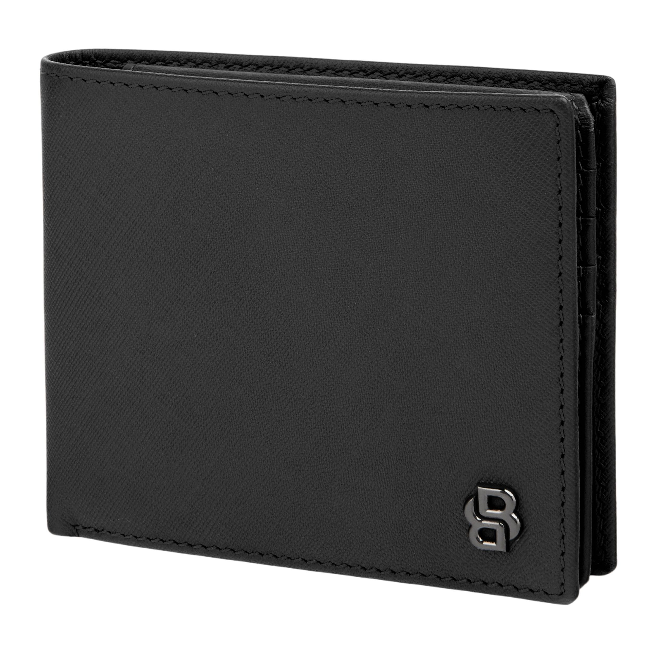 BOSS Card Wallet Double B Saffiano Black Leather NEW - Image 4