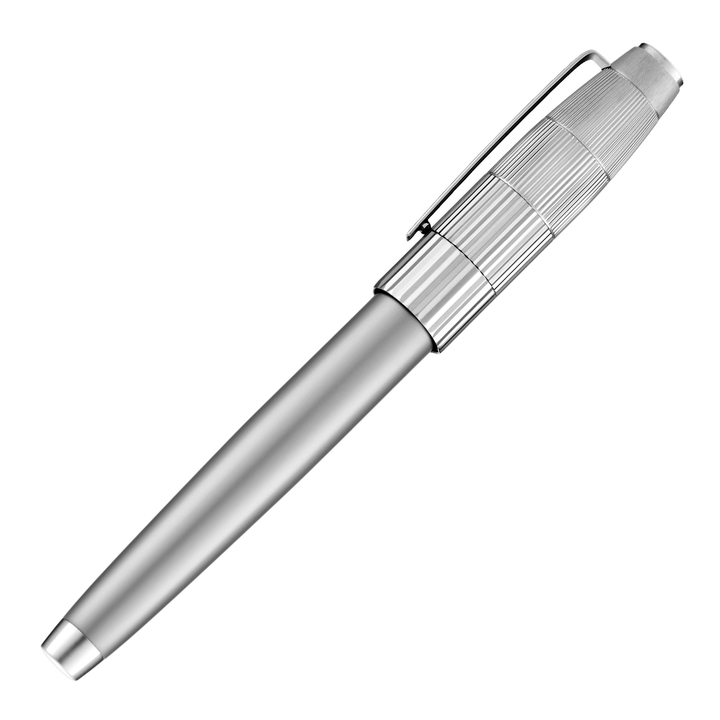 HUGO BOSS Fountain Pen Striato Chrome NEW - Image 2