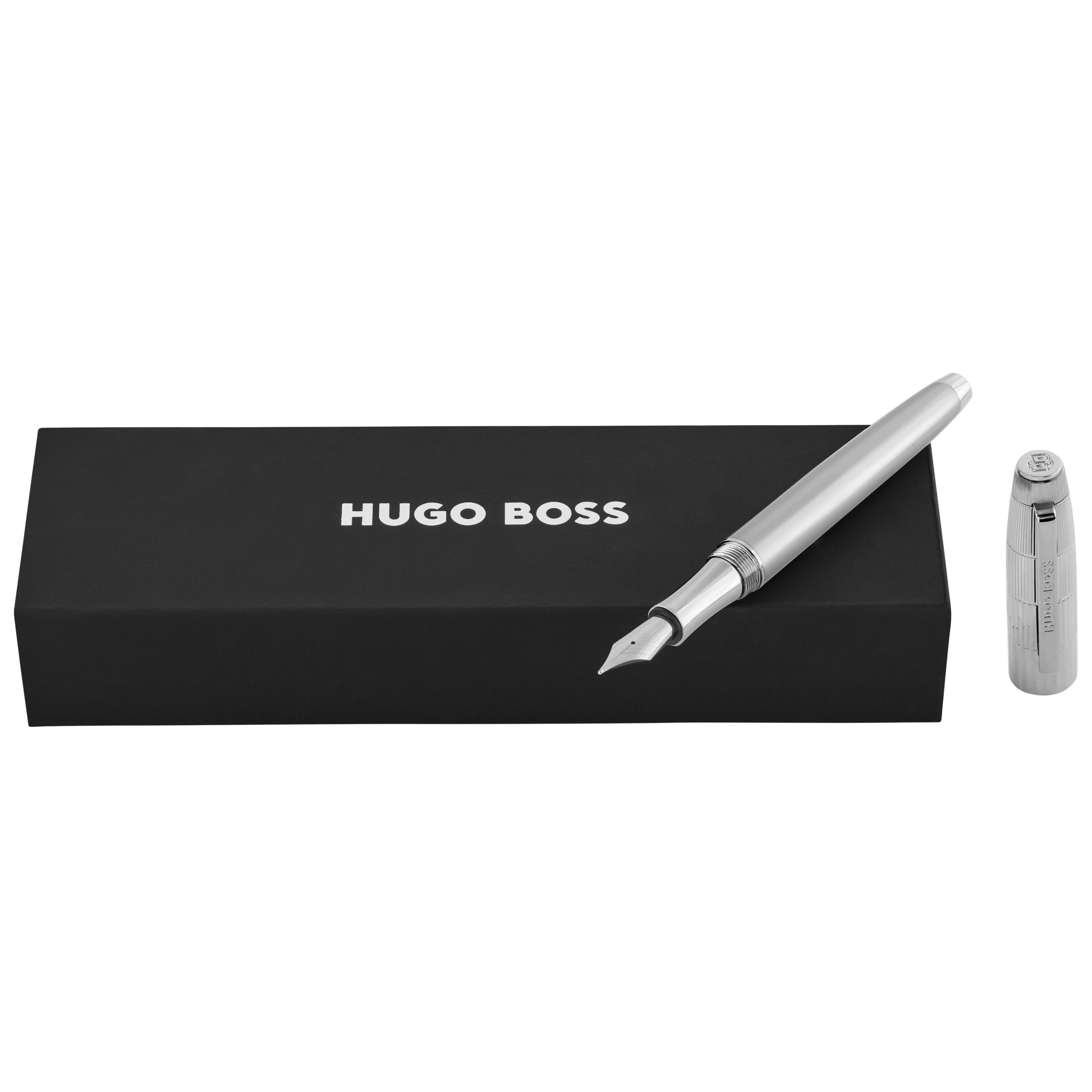 HUGO BOSS Fountain Pen Striato Chrome NEW - Image 6