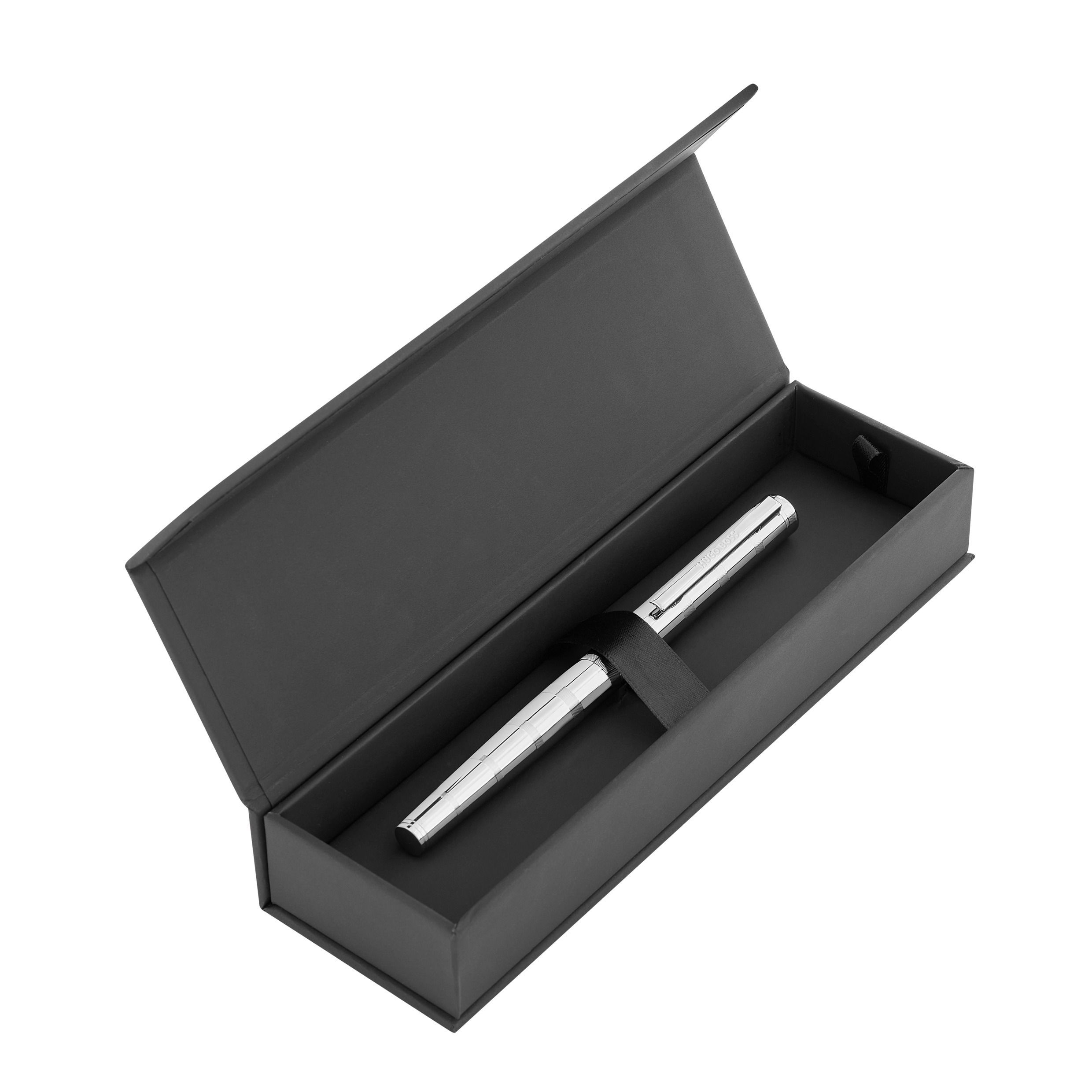 HUGO BOSS Fountain Pen Loop Stripes Chrome NEW - Image 6