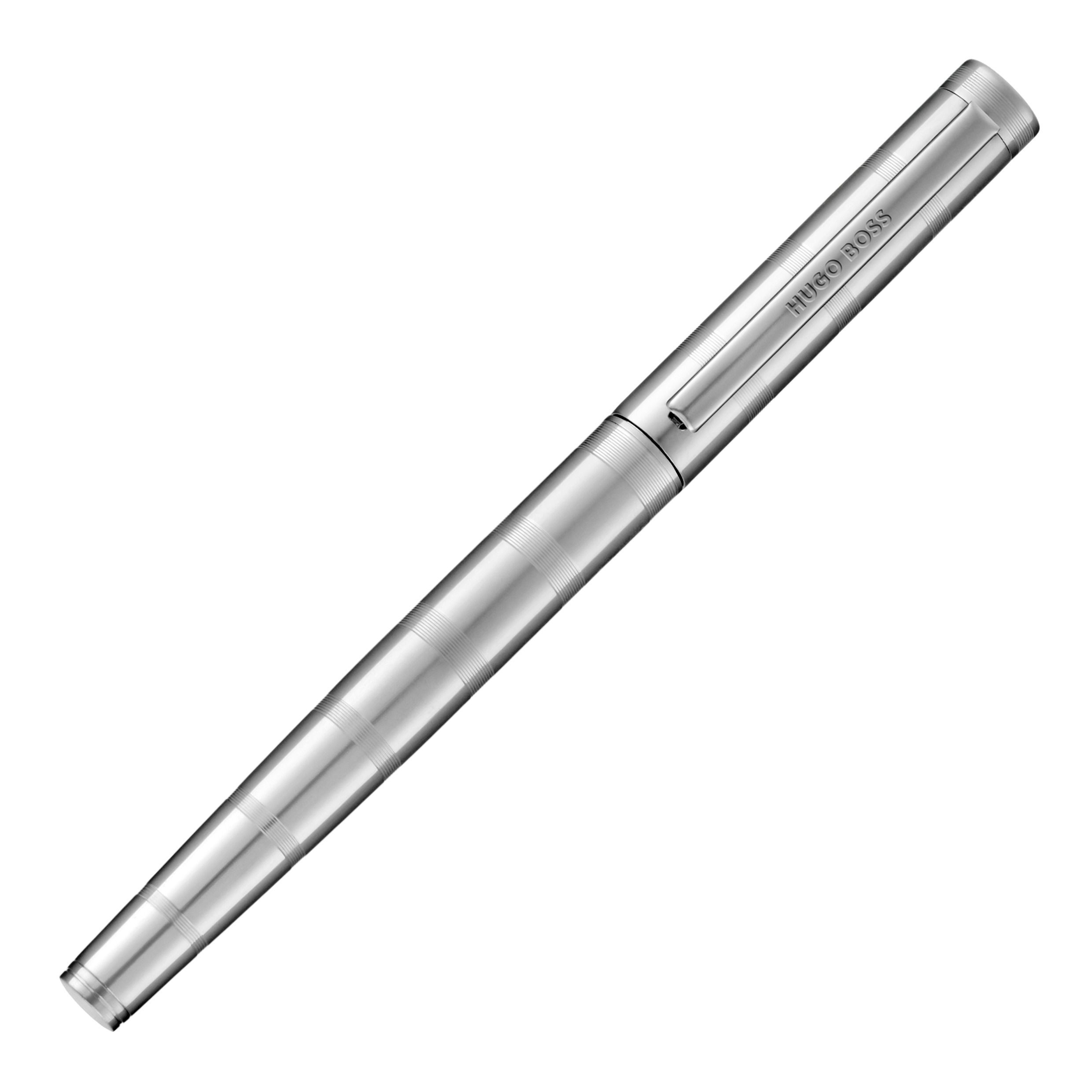 HUGO BOSS Fountain Pen Loop Stripes Chrome NEW - Image 2