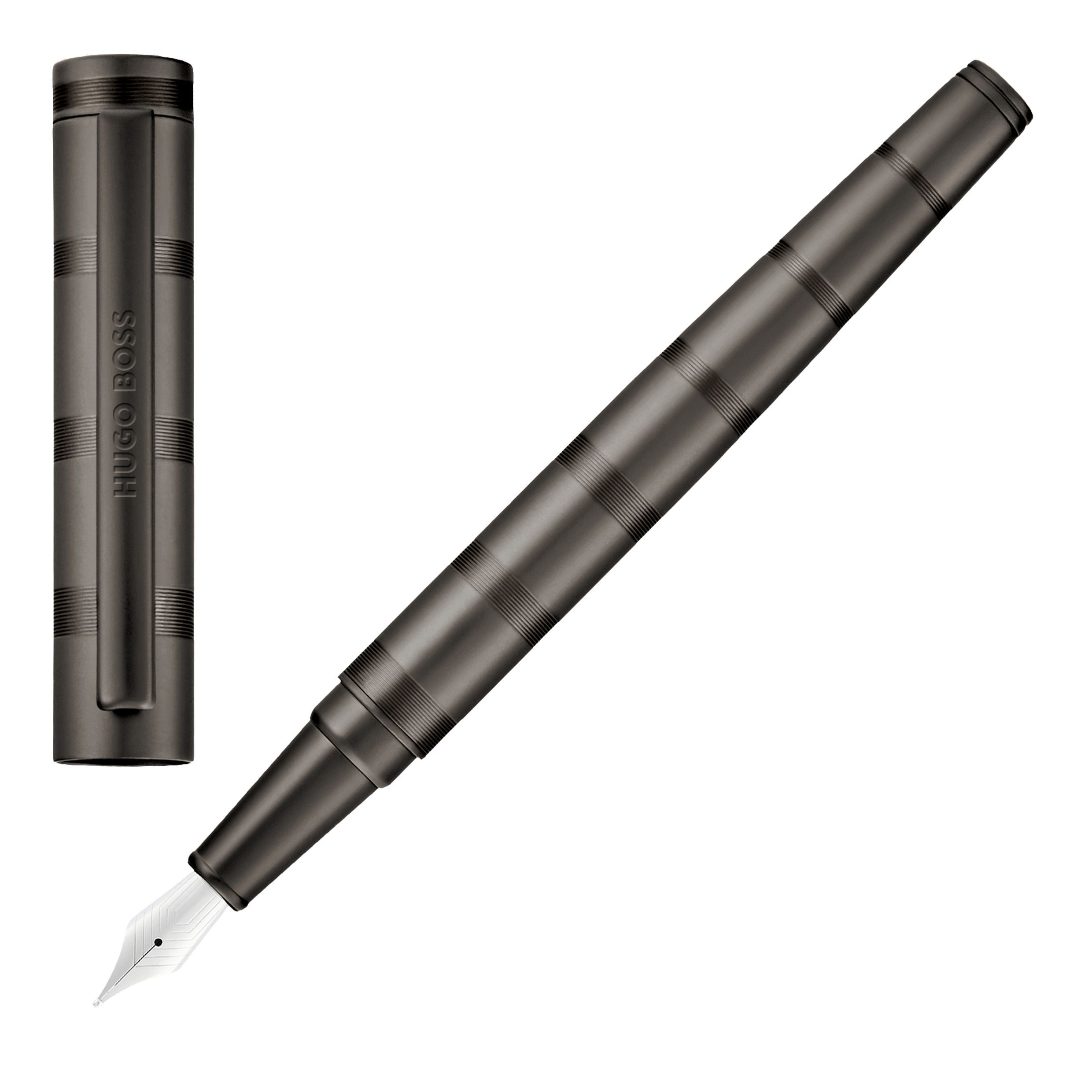 HUGO BOSS Fountain Pen Loop Stripes Gun NEW