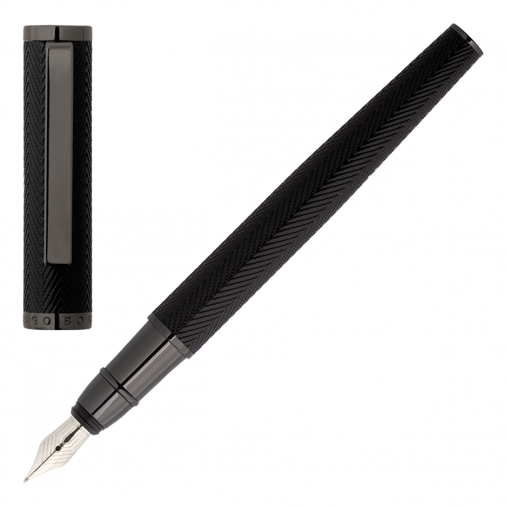 HUGO BOSS Fountain Pen Formation Herringbone Gun