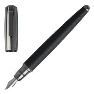 Hugo Boss Pure Black Leather Fountain Pen