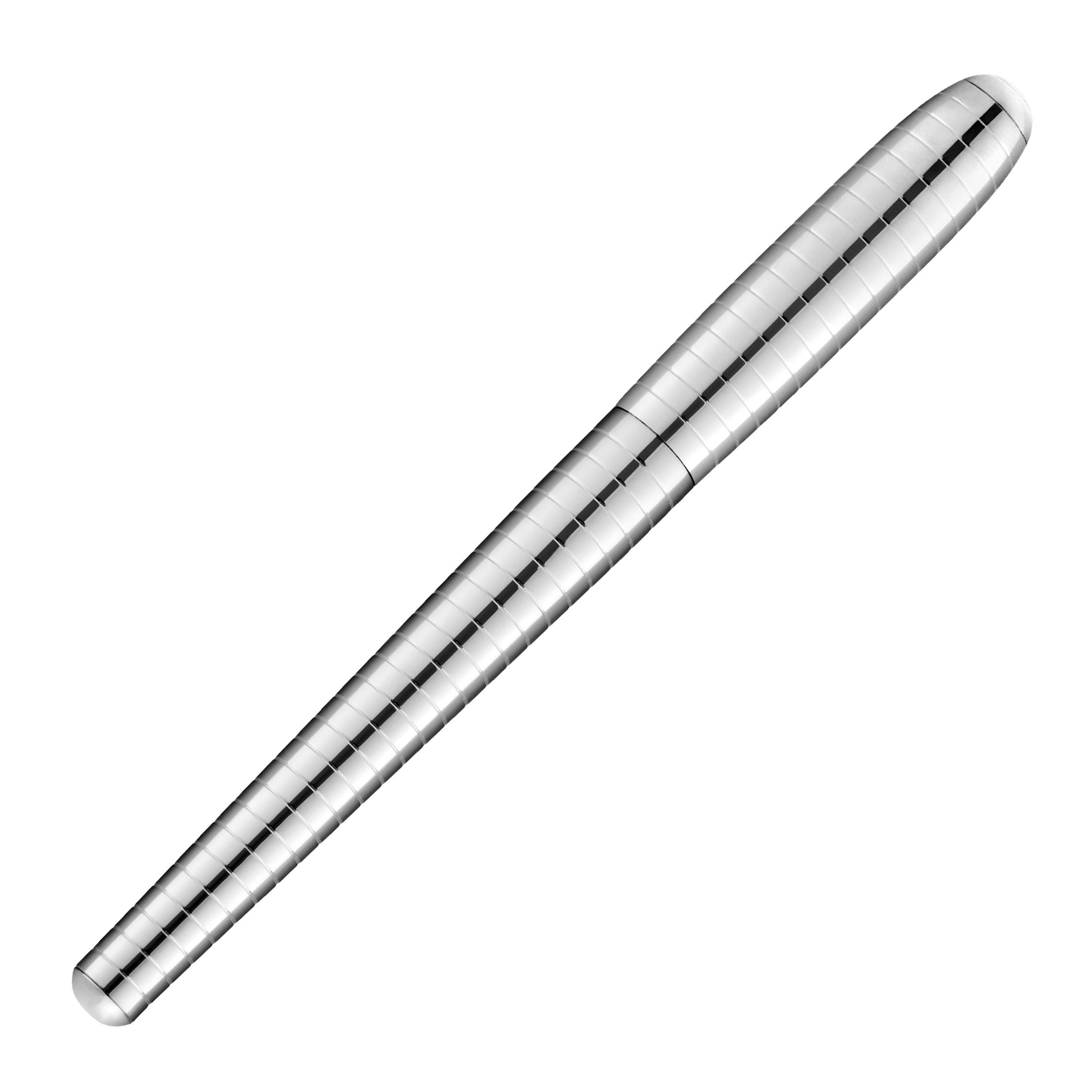 HUGO BOSS Fountain Pen Contour Soft Bauhaus Chrome NEW - Image 2