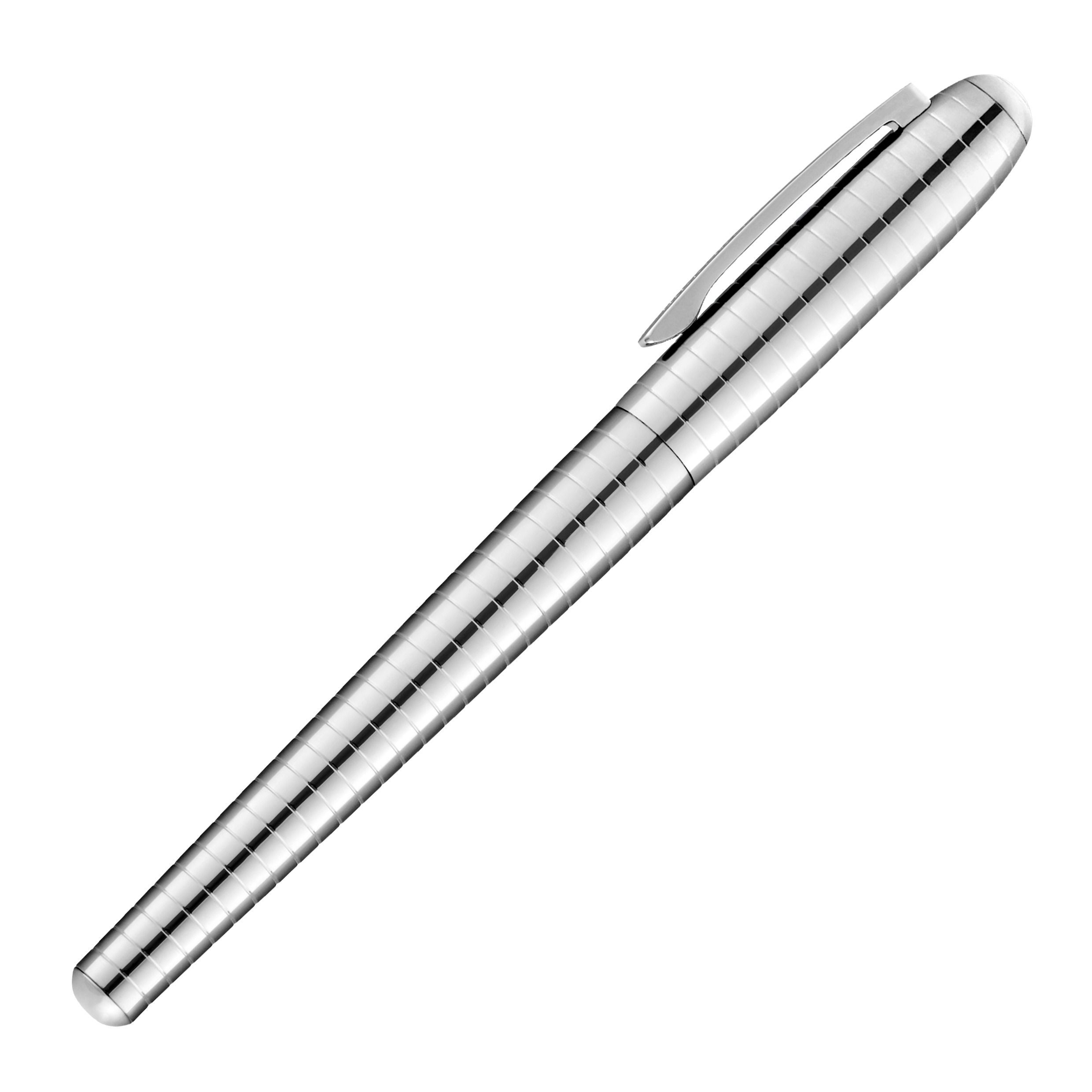 HUGO BOSS Fountain Pen Contour Soft Bauhaus Chrome NEW - Image 3