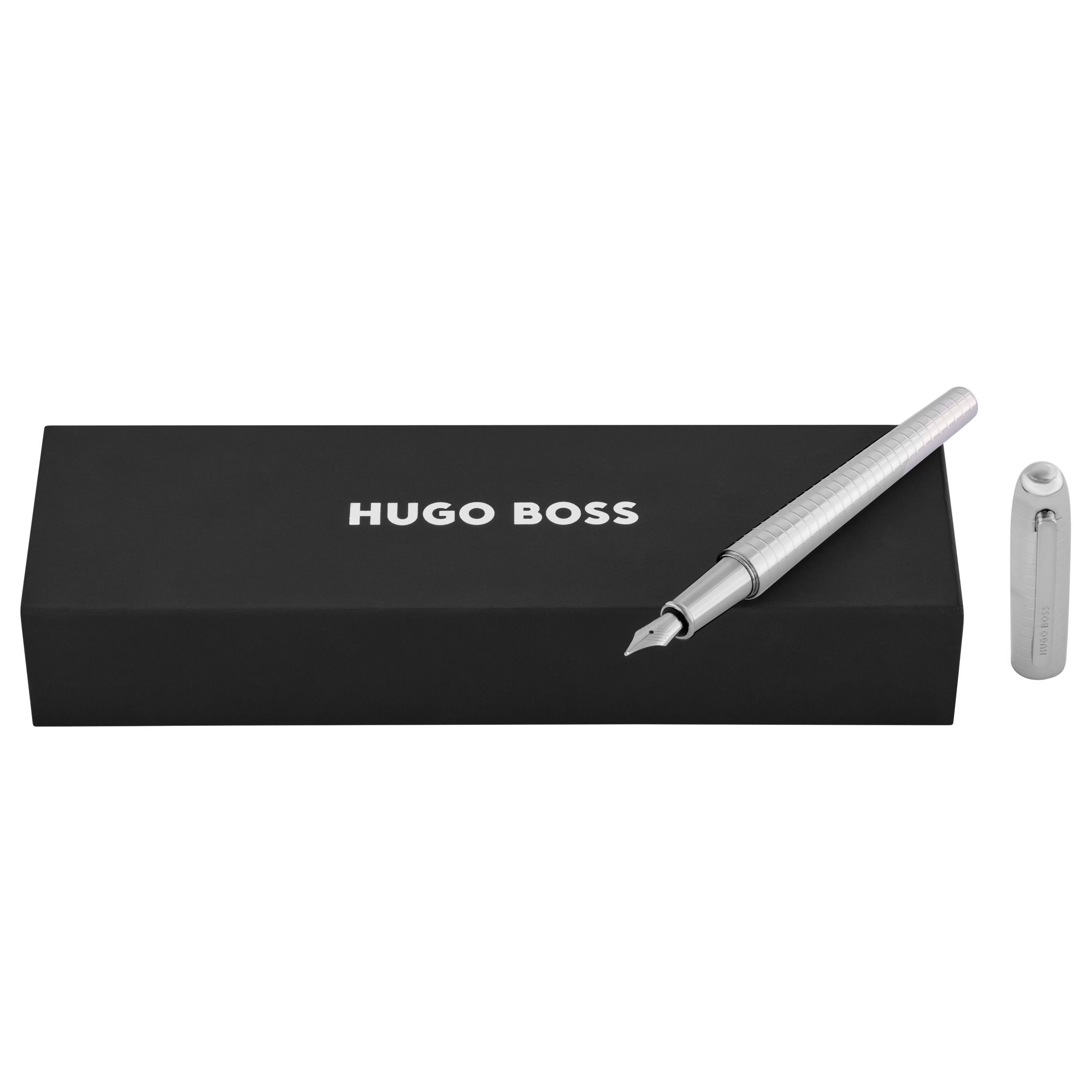 HUGO BOSS Fountain Pen Contour Soft Bauhaus Chrome NEW - Image 4