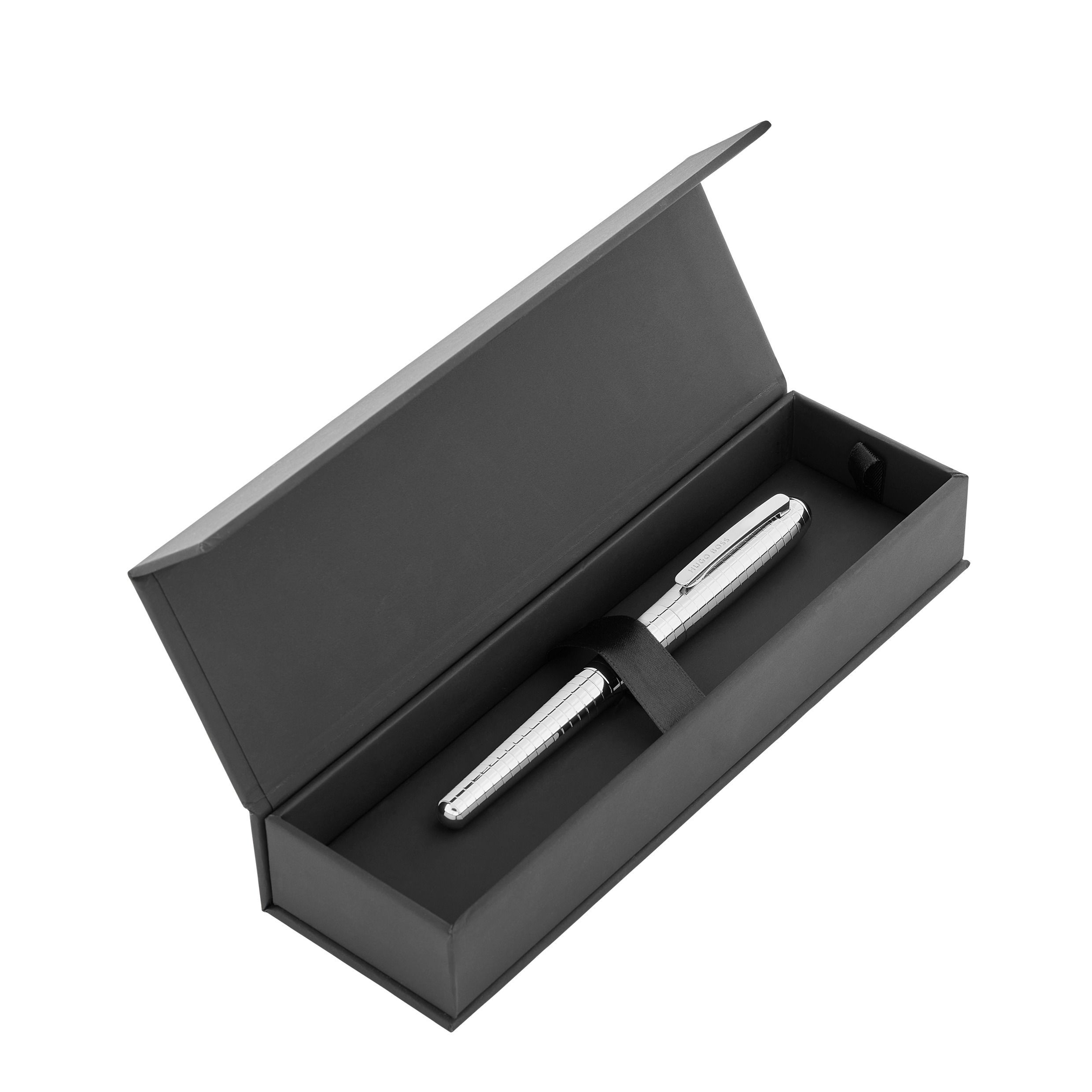 HUGO BOSS Fountain Pen Contour Soft Bauhaus Chrome NEW - Image 5