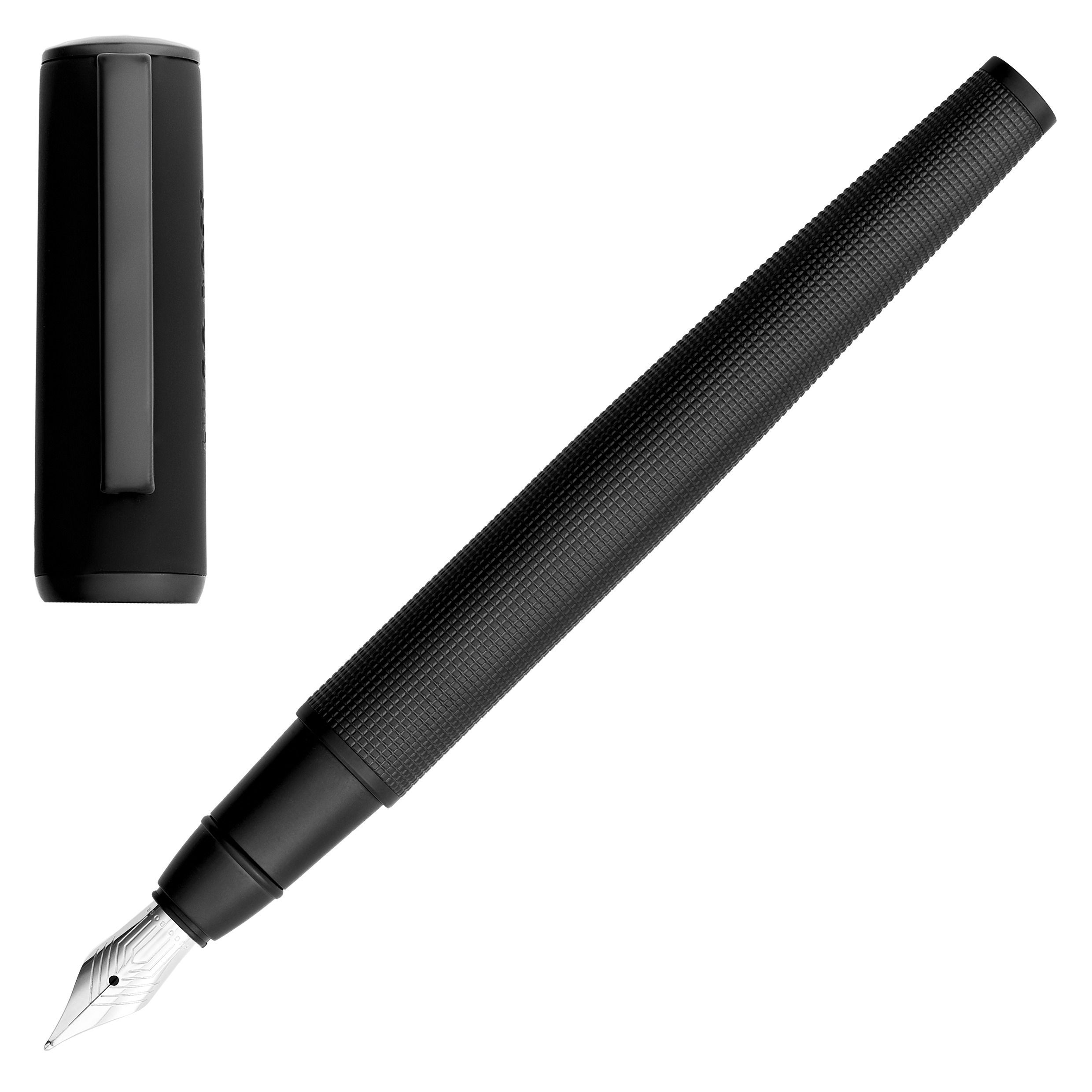 HUGO BOSS Fountain Pen Arche Iconic Black NEW